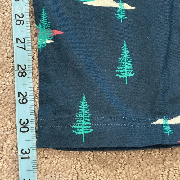 NWT Eddie Bauer Women’s Flannel Pajama Bottoms, Blue with Evergreen Trees, XL - Picture 12 of 14